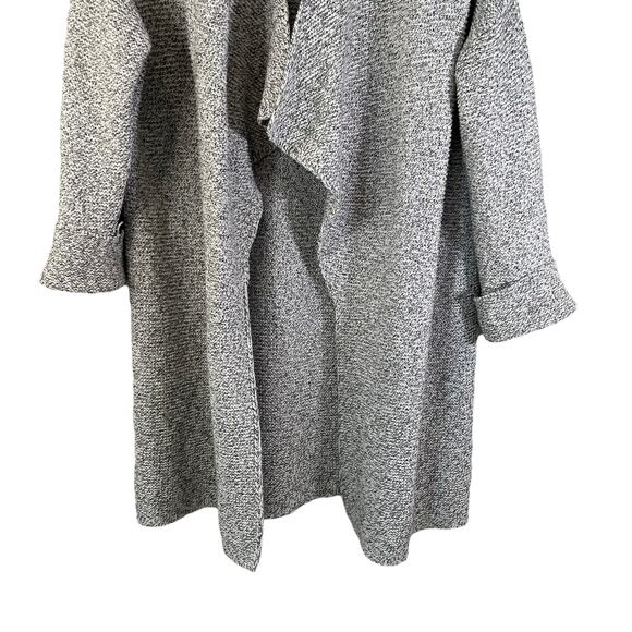 H&M Women's Open Front Knit Longline Cardigan Sweater Gray XS Comfy Cozy Neutral - Picture 4 of 8